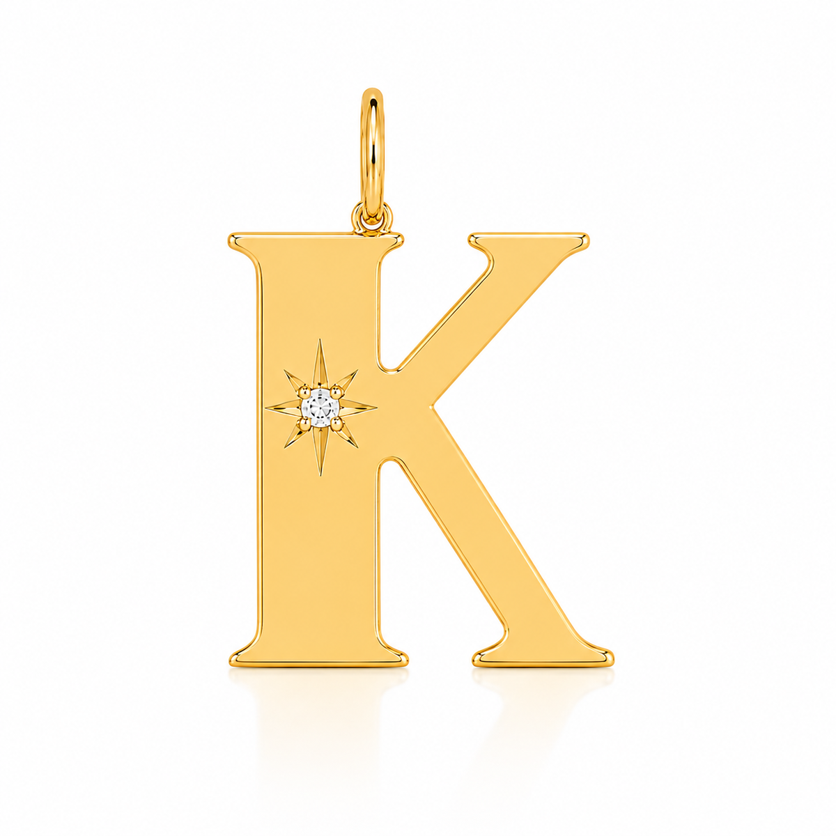 The Gold Flat Letter Pendant