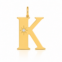The Gold Flat Letter Pendant
