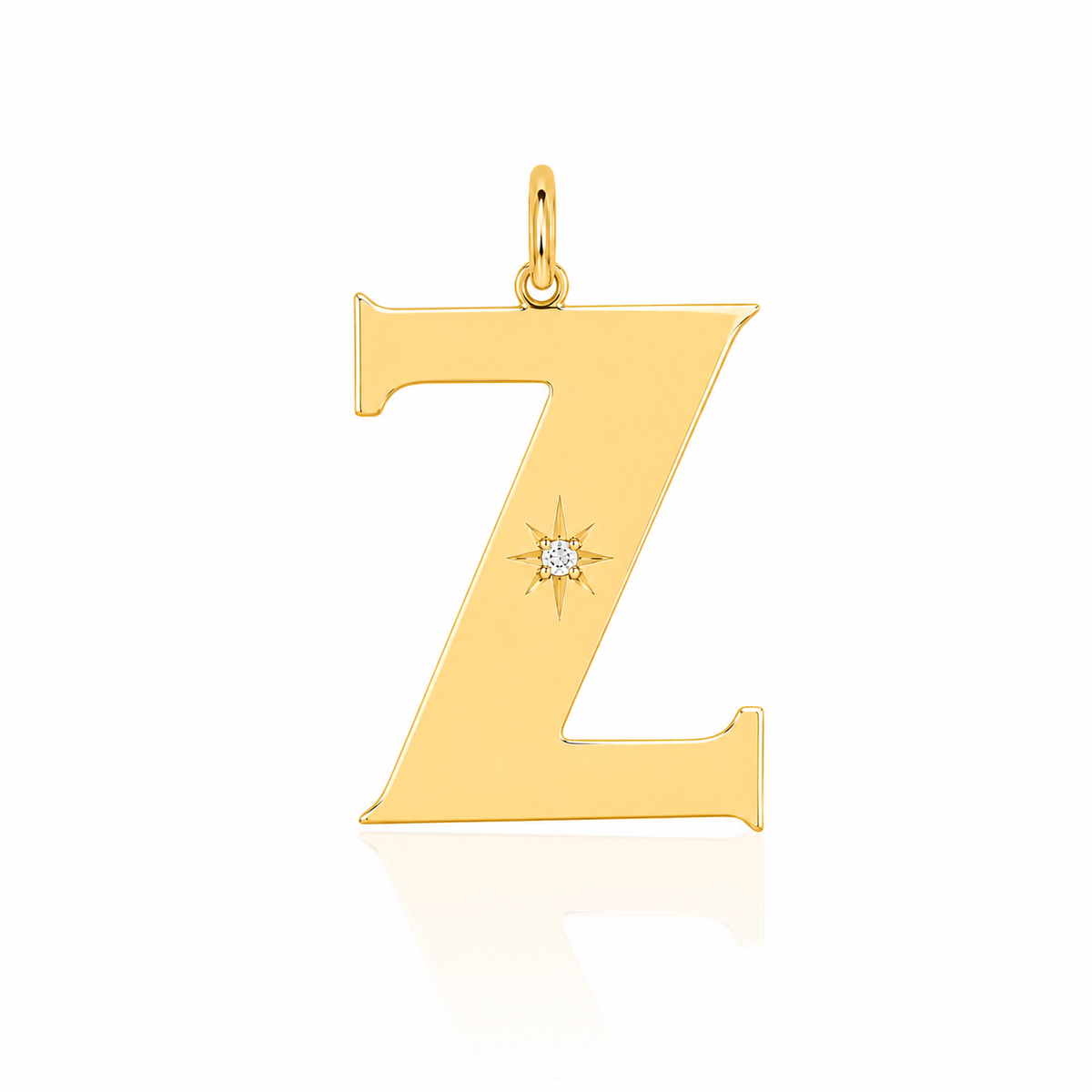 The Gold Flat Letter Pendant