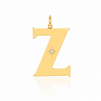 The Gold Flat Letter Pendant