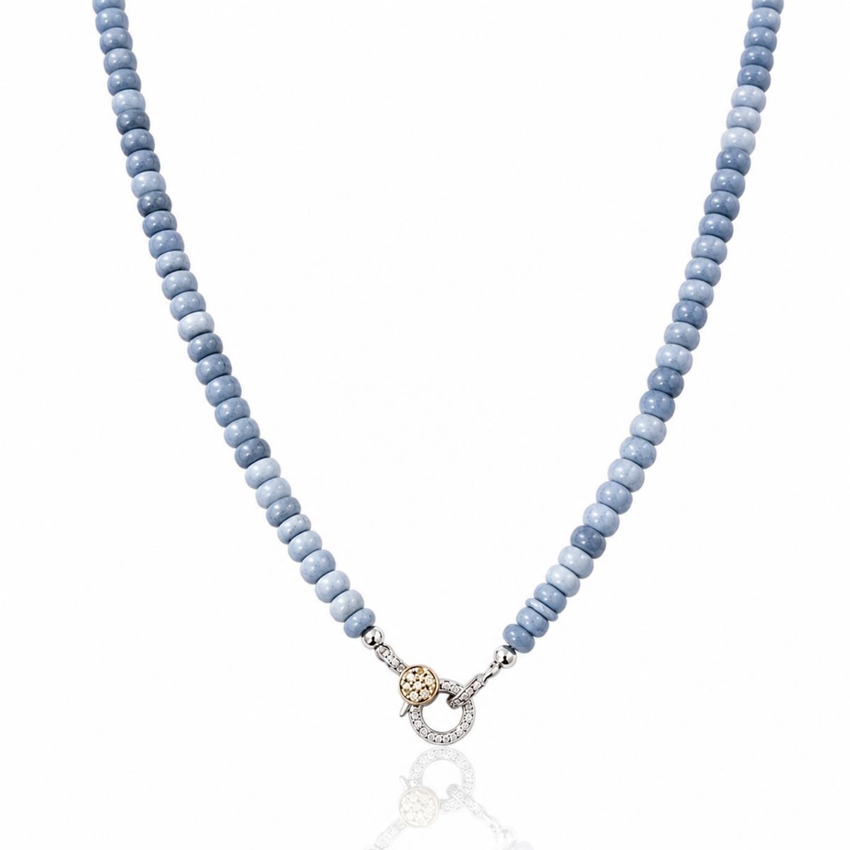 Small Freeform Blue Opal Necklace