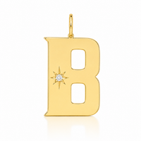 The Gold Flat Letter Pendant