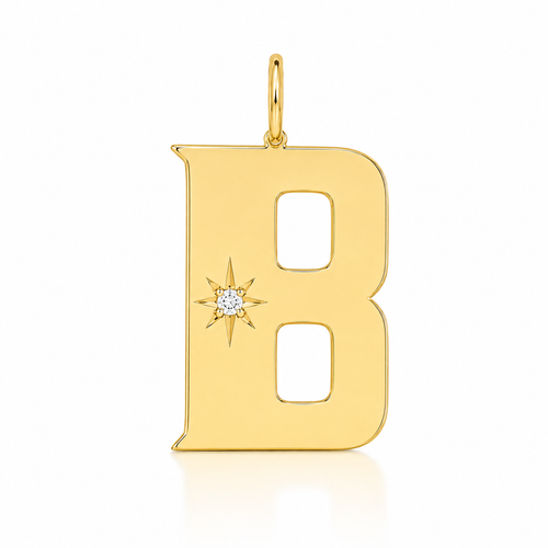 The Gold Flat Letter Pendant