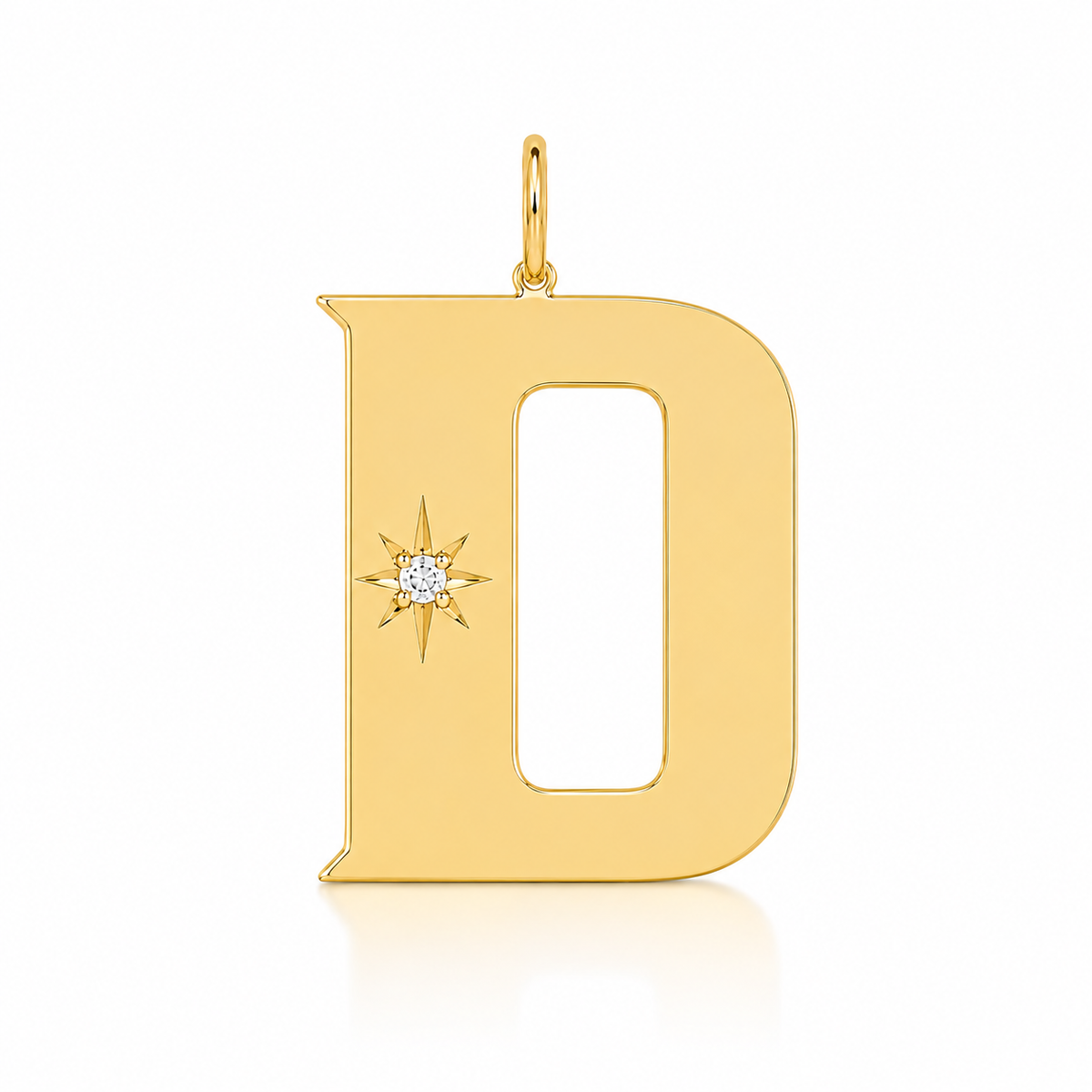 The Gold Flat Letter Pendant