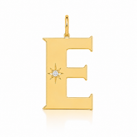 The Gold Flat Letter Pendant