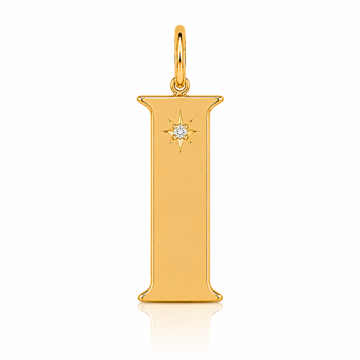 The Gold Flat Letter Pendant