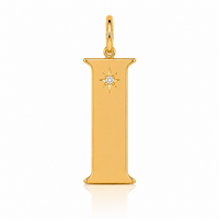 The Gold Flat Letter Pendant