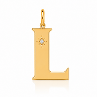 The Gold Flat Letter Pendant