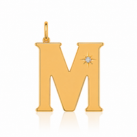 The Gold Flat Letter Pendant