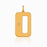 The Gold Flat Letter Pendant