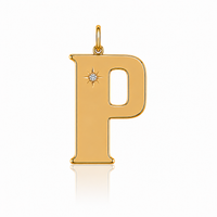 The Gold Flat Letter Pendant