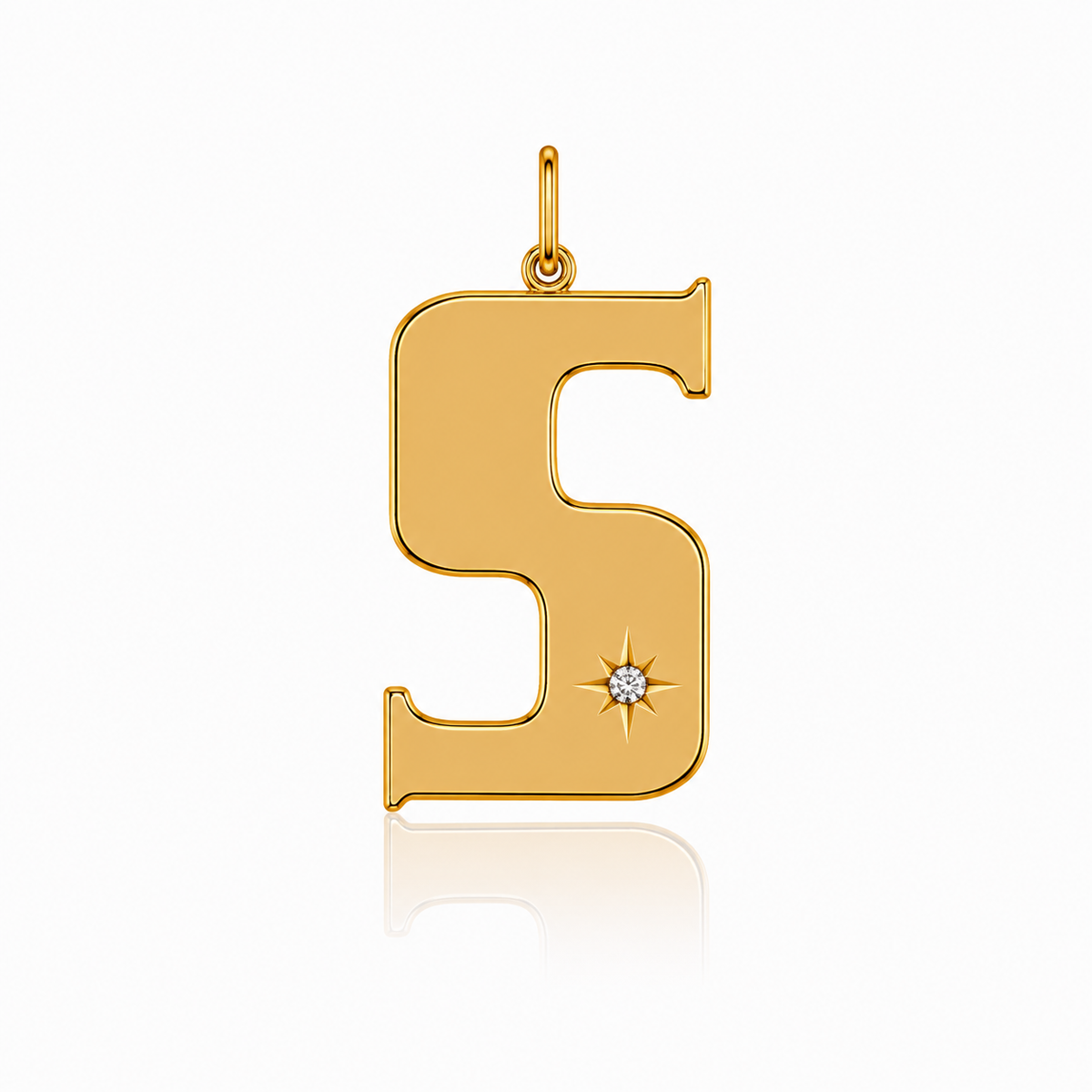 The Gold Flat Letter Pendant