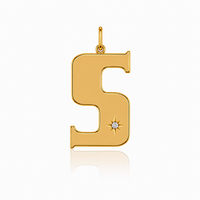 The Gold Flat Letter Pendant