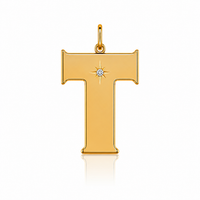 The Gold Flat Letter Pendant