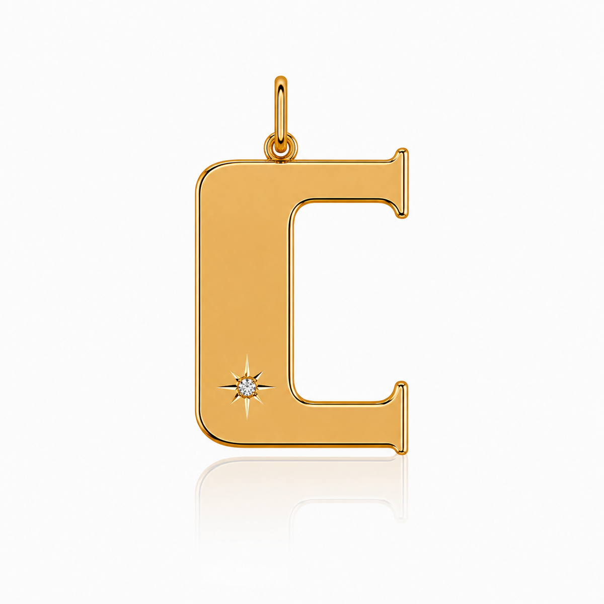The Gold Flat Letter Pendant