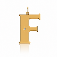 The Gold Flat Letter Pendant
