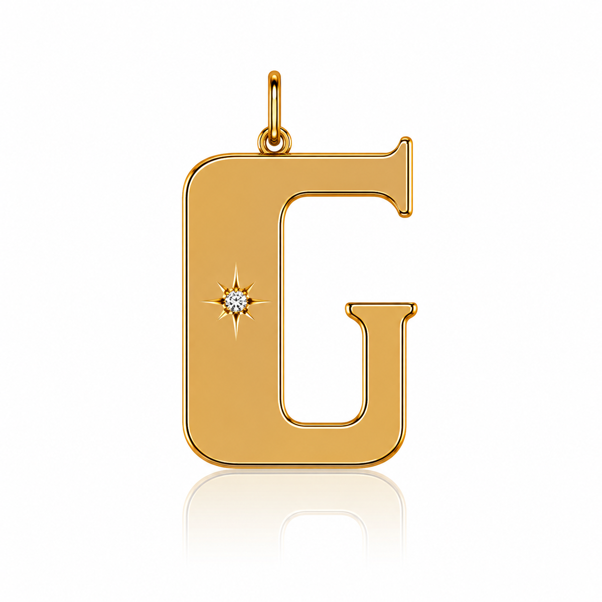 The Gold Flat Letter Pendant