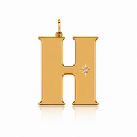 The Gold Flat Letter Pendant