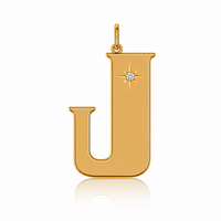 The Gold Flat Letter Pendant