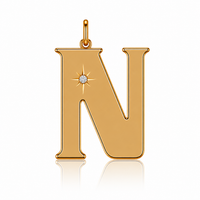 The Gold Flat Letter Pendant