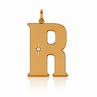 The Gold Flat Letter Pendant
