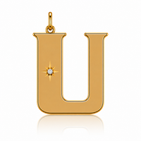 The Gold Flat Letter Pendant