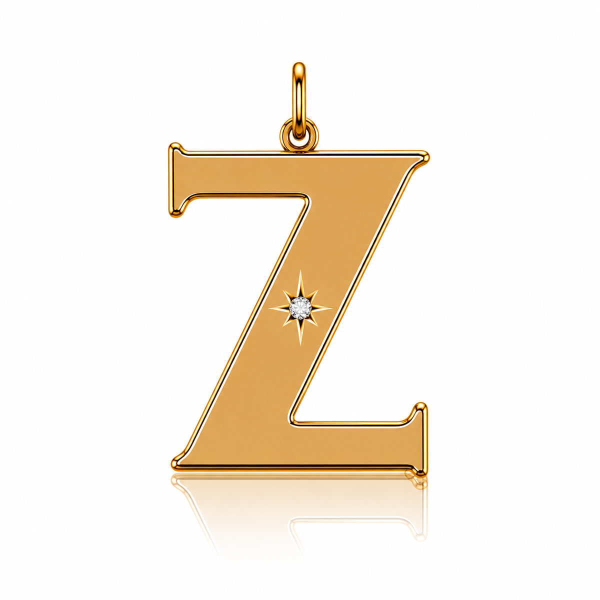 The Gold Flat Letter Pendant