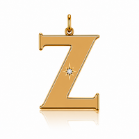 The Gold Flat Letter Pendant
