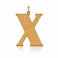 The Gold Flat Letter Pendant