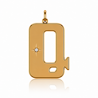 The Gold Flat Letter Pendant