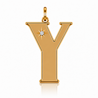 The Gold Flat Letter Pendant