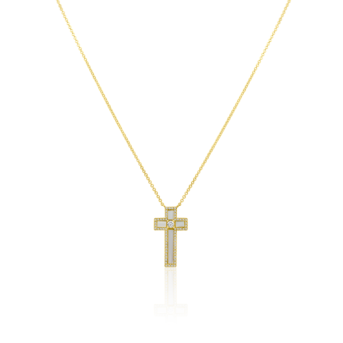 Lustrous Grace Cross Necklace