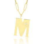 The Gold Flat Letter Pendant