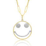 Two-Tone Happy Face Pendant
