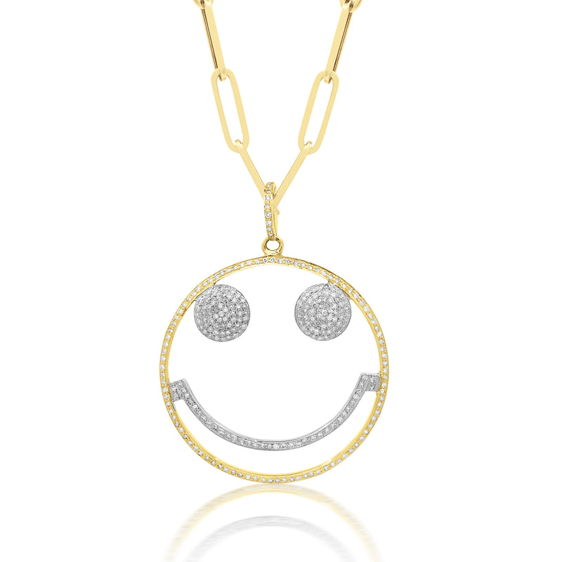 Two-Tone Happy Face Pendant
