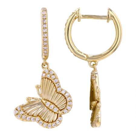 Fluted Butterfly Huggie
