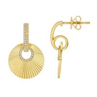 Fluted Disc Earrings