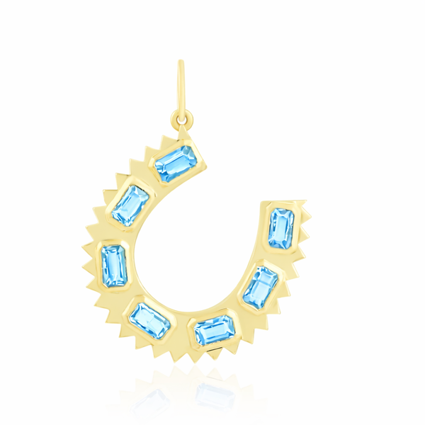 Blue Topaz Talisman Pendant
