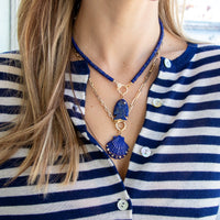 Deep Blue Shell Pendant