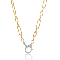 Oval Link Bubble Clasp Necklace
