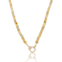 Yellow Fire Opal Necklace
