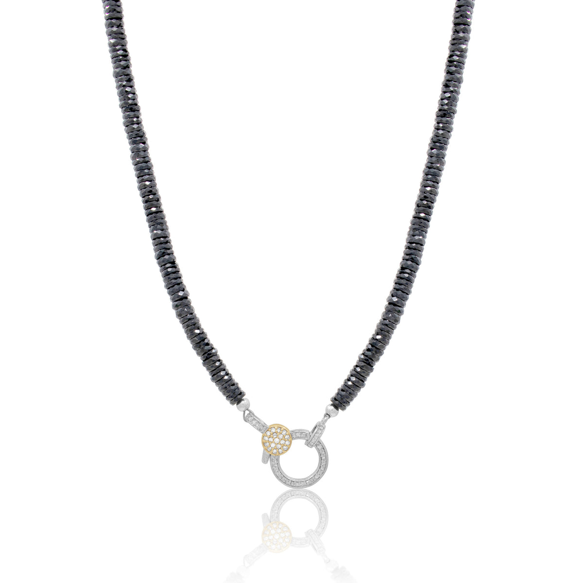 Two Tone Black Spinel Necklace