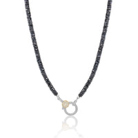 Two Tone Black Spinel Necklace