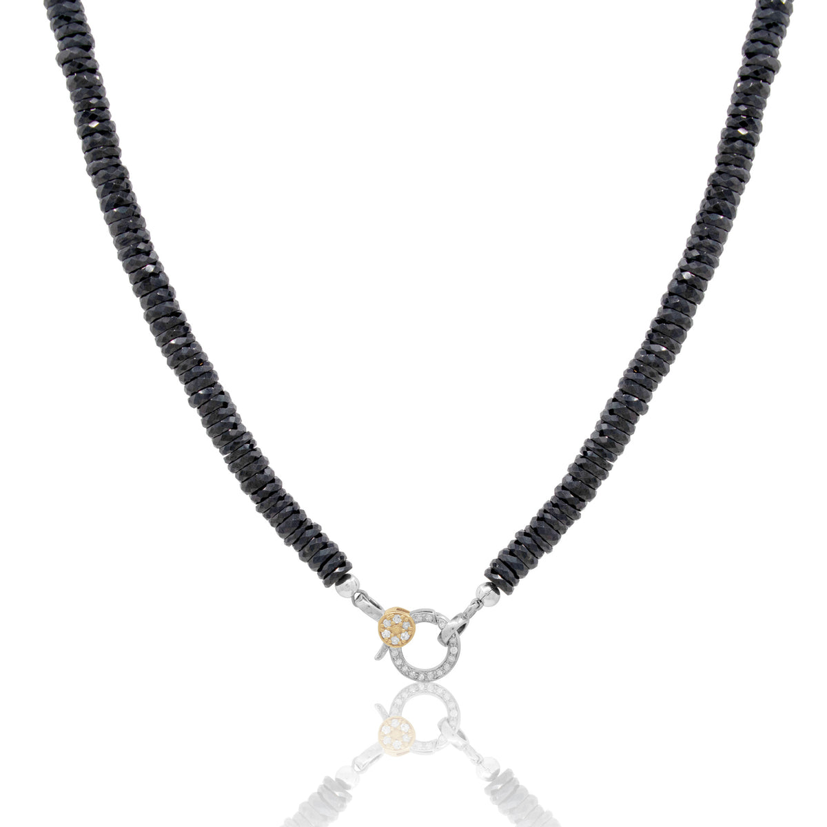 Two Tone Black Spinel Necklace