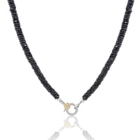 Two Tone Black Spinel Necklace