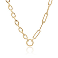 21'' Oval Link Asymetrical Necklace