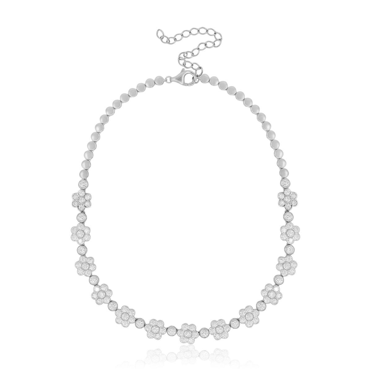 Blossom Flower Necklace - Diamond