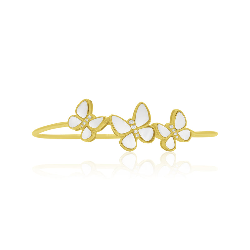 Mother of Pearl Butterfly Bangle