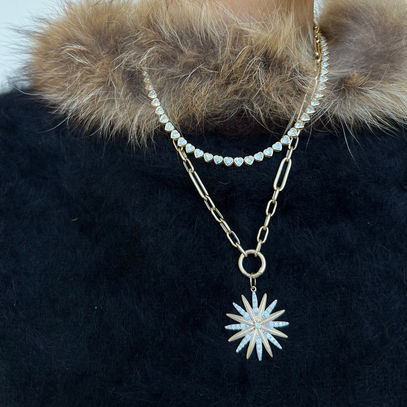 Loving Heart Tennis Necklace