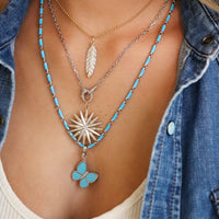 Two Tone Turquoise Goddess Butterfly